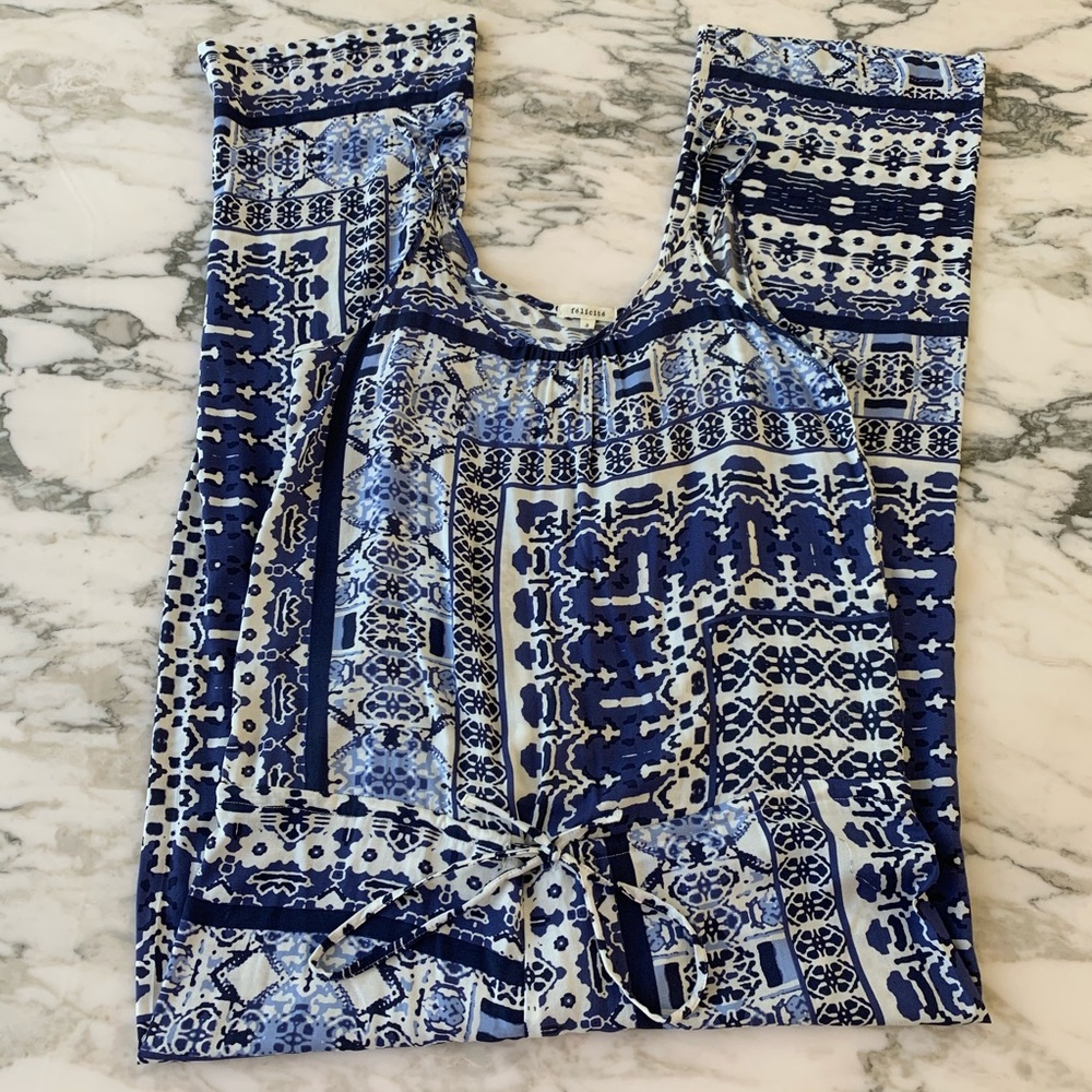 Félicité Printed Loose Semi-Sheer Jumpsuit
